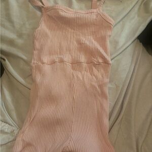 SHEIN Pink Ribbed Kids Bodysuit